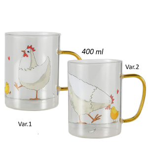 Mug Henny 400 ml Vetro - h 10,5 cm