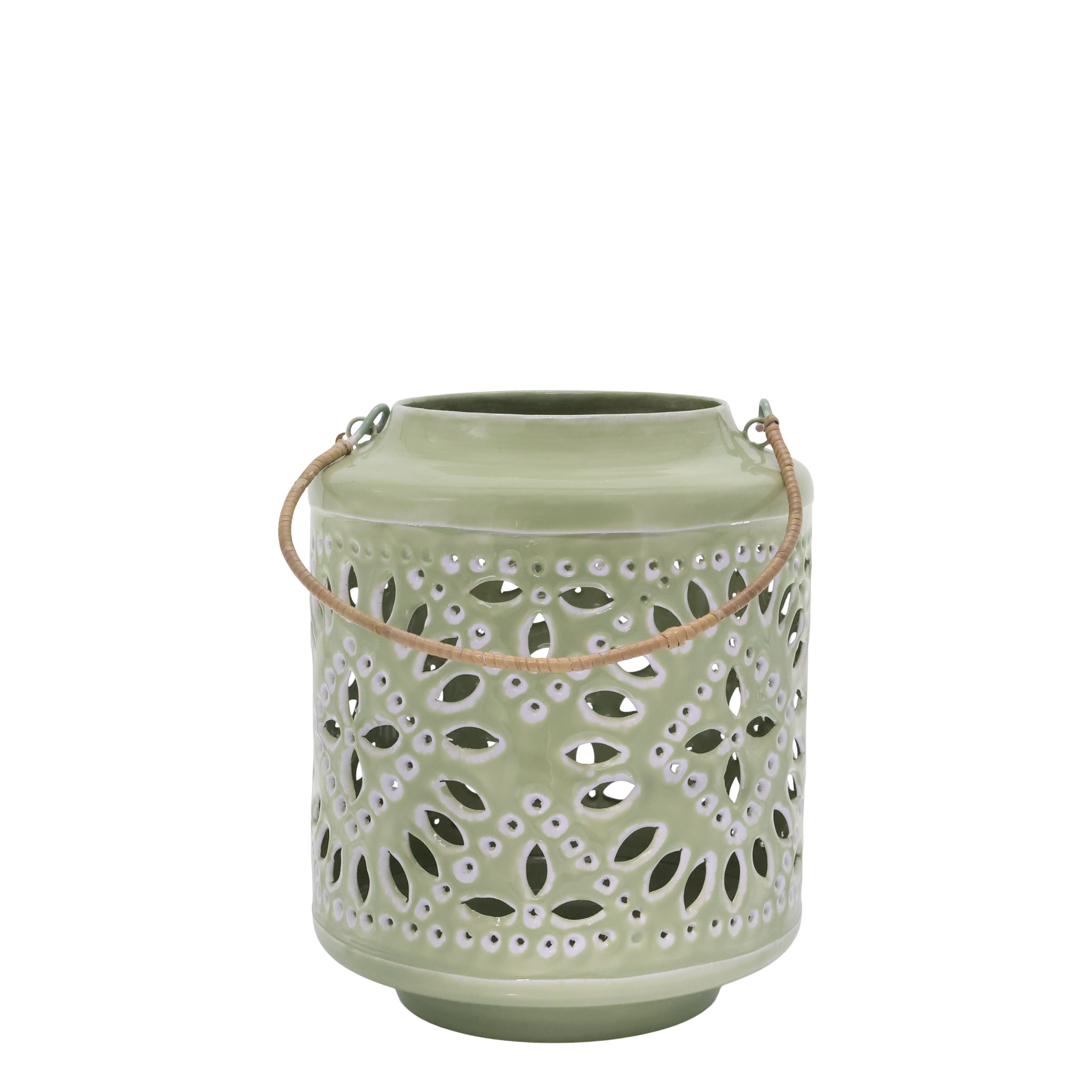 Lanterna Uragano con schema H24/D20 cm verde - immagine 2