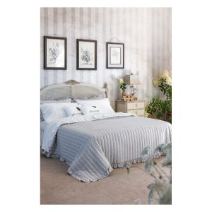 Trapunta con Pois 120 GSM – 100% Polyester • 260 x 260 cm • Colore Grigio