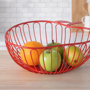 Cestino in metallo a forma di fragola (30×25×12 h)