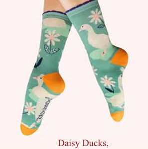 Calze corte da Donna in Bambù - SOC798 Daisy Ducks, Jade