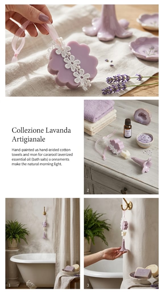 Sapone decorativo da appendere fiore farfalla e campanella 9 x 20 cm - immagine 2