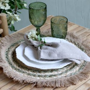 Tovaglietta Intrecciata Rotonda Ø38 cm – Colore Natura
