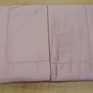 Completo Letto Matrimoniale in Raso di Cotone VENEZIA Rosa