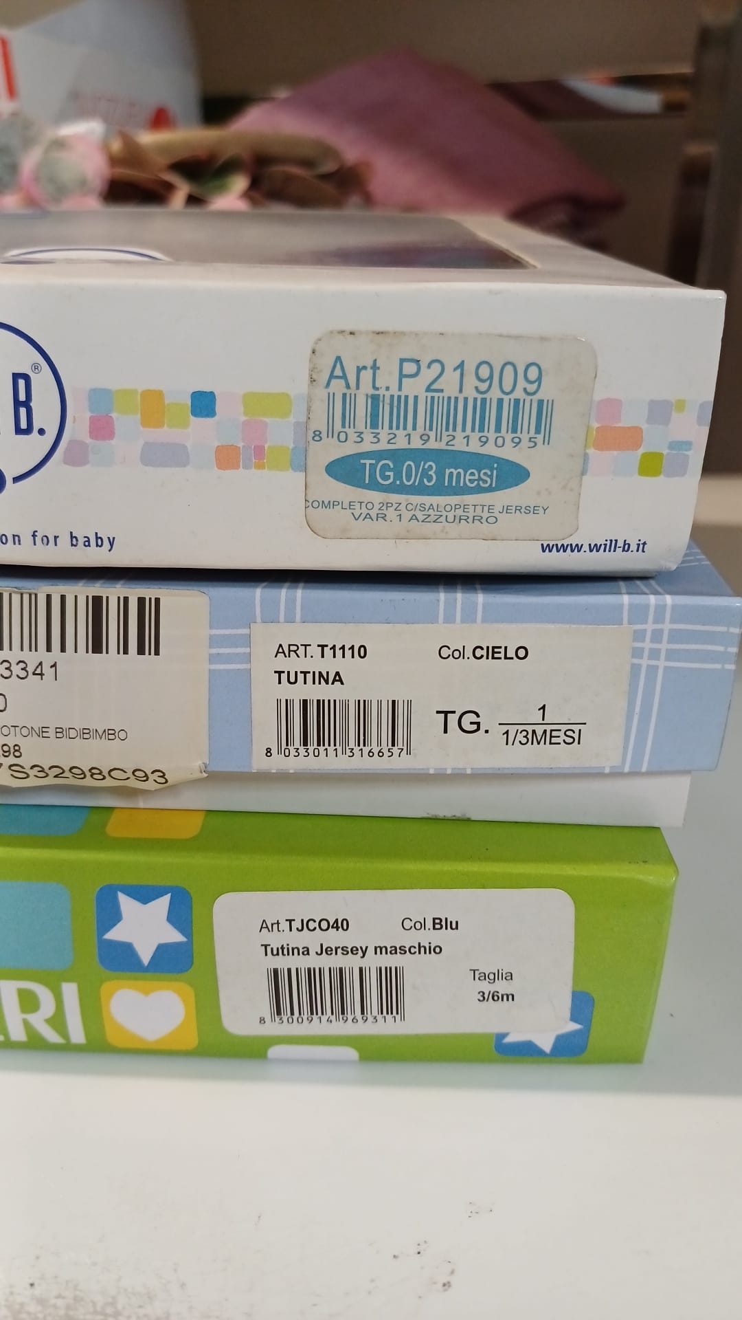 3 tutine baby manica lunga cotone tg 0/3 - 1/3 - 3/6 mesi - immagine 2