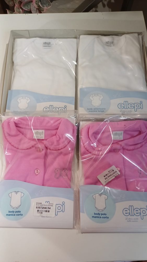 7 body bimba assortiti cotone 3 mesi