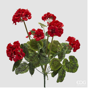 Geranio Cespo X7 H48 – Rosso Intenso e Decorazione Realistica