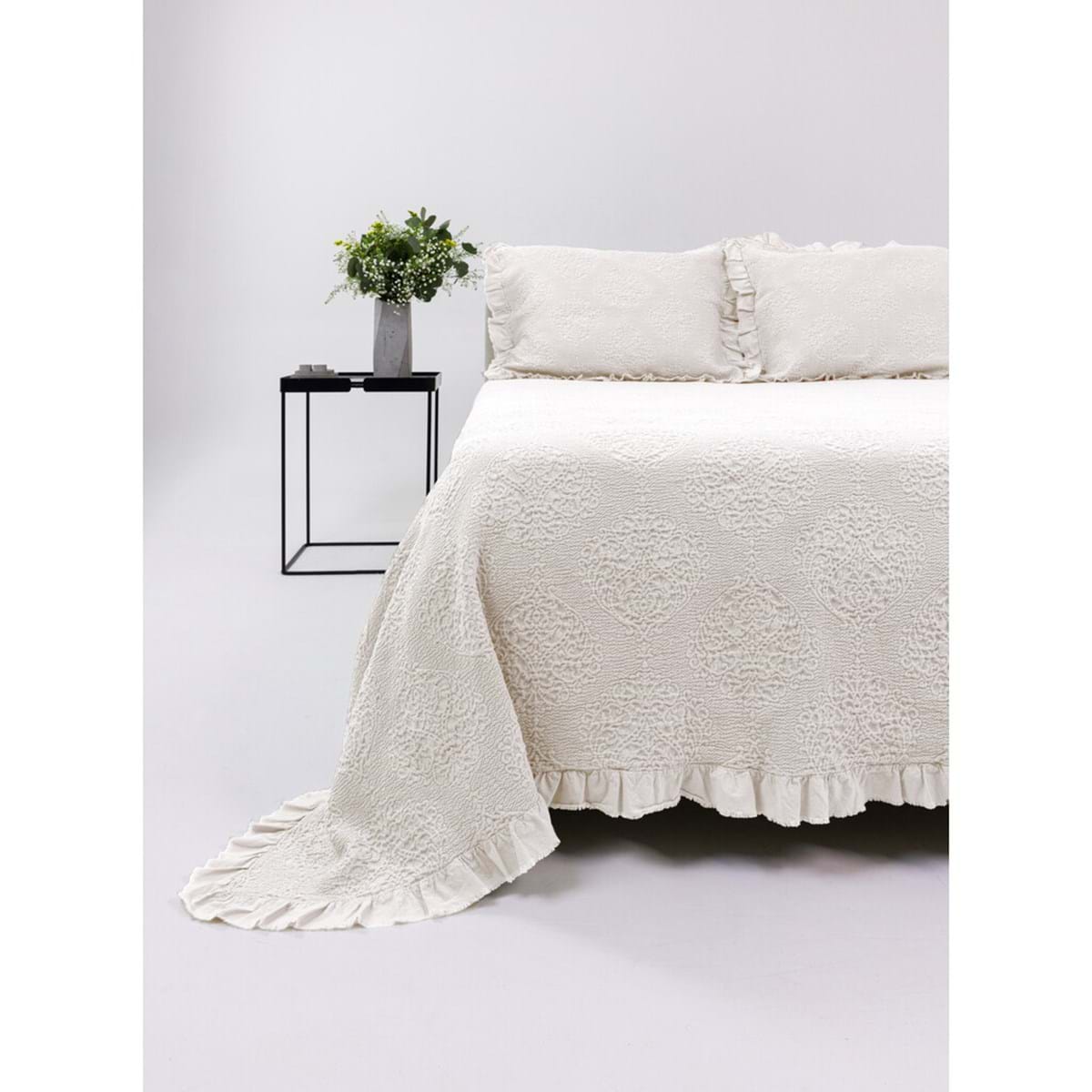 Copriletto in 100% Cotone – Bianco • 250 x 260 cm
