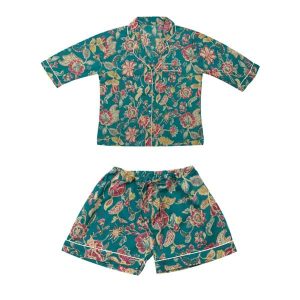 Pigiama con Pantalone Corto - Floreale – Taglia Unica • 100% Cotone