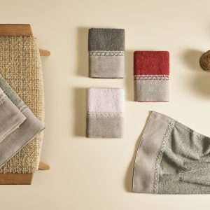 Asciugamani Spugna Set 4 Pezzi Viso + Ospite GIUGLIUCCIO in Cotone