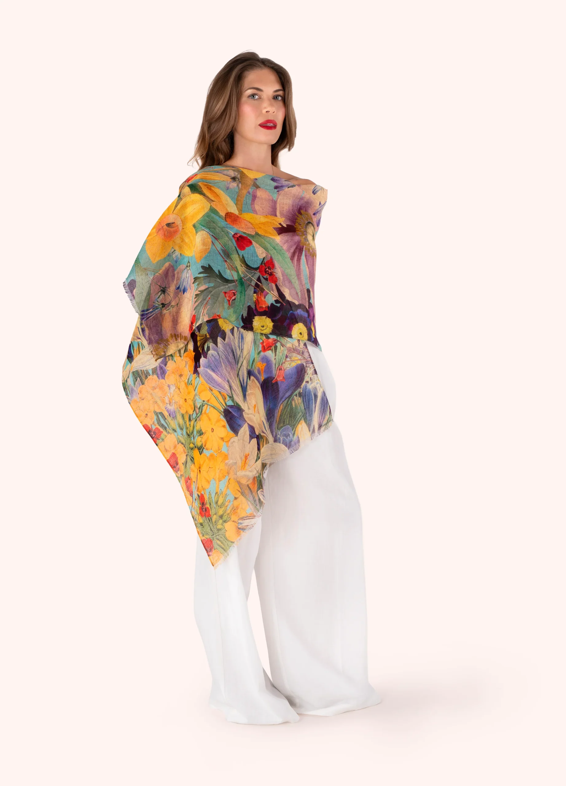 Foulard in Lino e Cotone – LIN42 Spring Flora