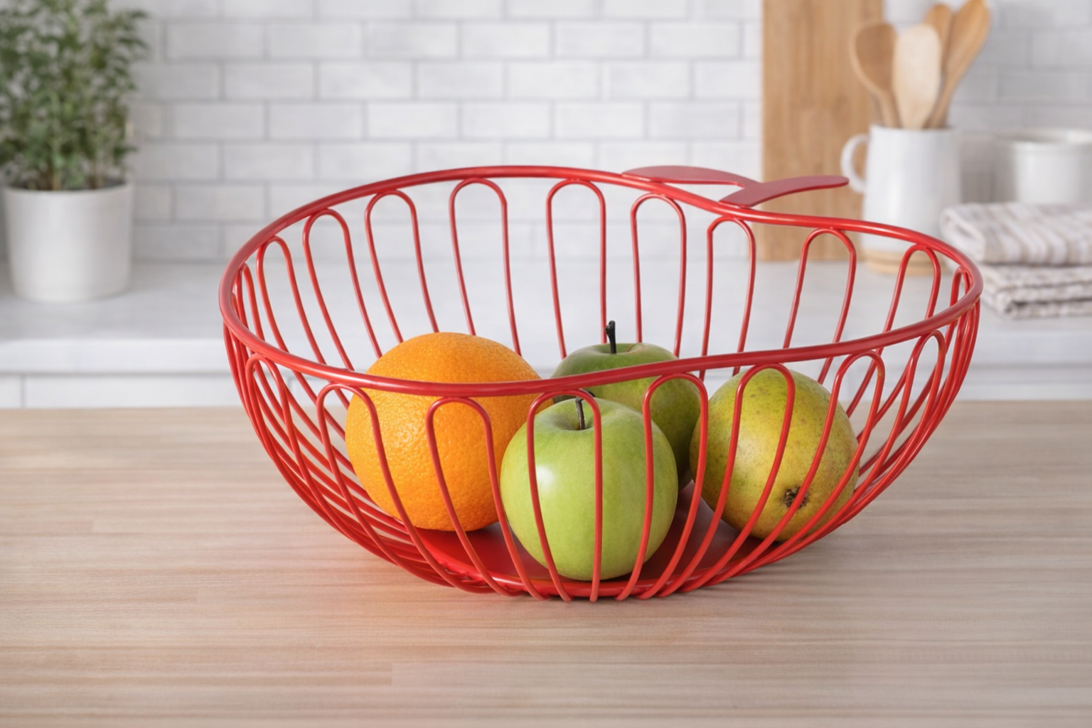Cestino in metallo a forma di fragola (30×25×12 h)