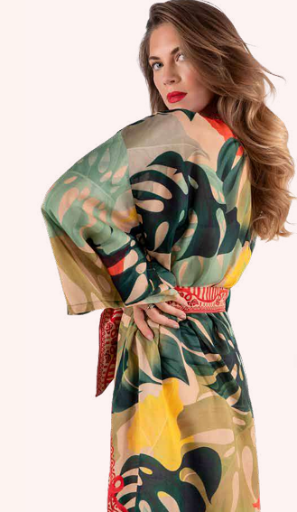 Kimono Gowns – PKG71 Exotic Leaves - immagine 2