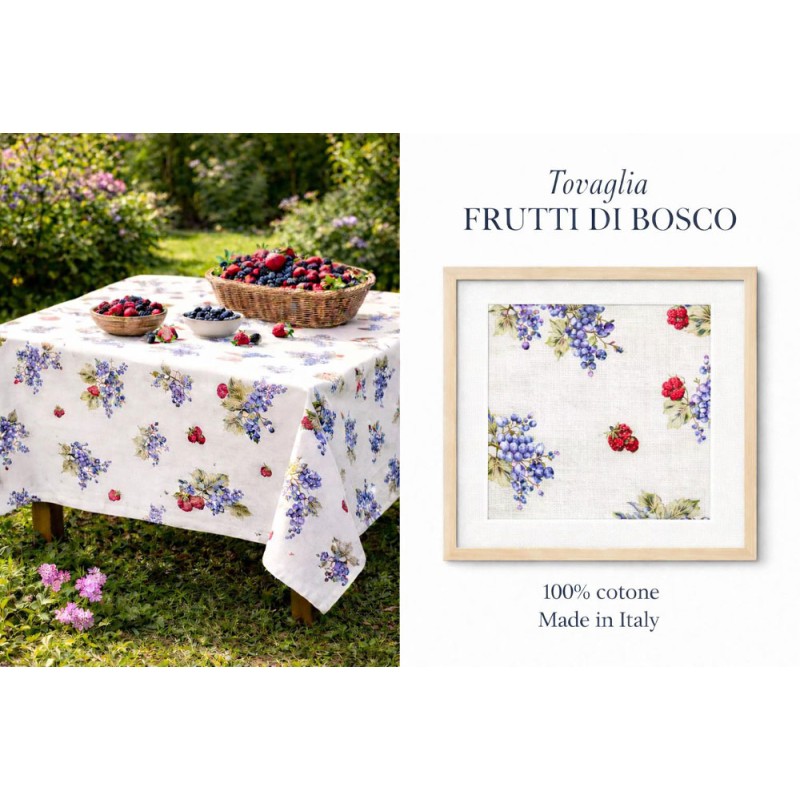 TOVAGLIA COTONE FRUTTI DI BOSCO PEZZOLI
