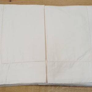 Completo Letto Matrimoniale in Raso di Cotone VENEZIA Panna