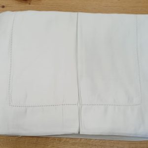 Completo Letto Matrimoniale in Raso di Cotone VENEZIA Bianco