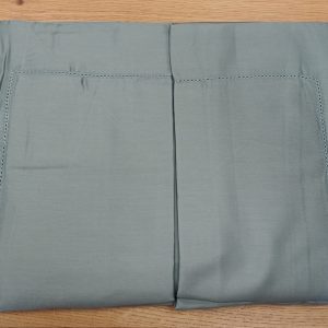 Completo Letto Matrimoniale in Raso di Cotone VENEZIA Verde Tiffany